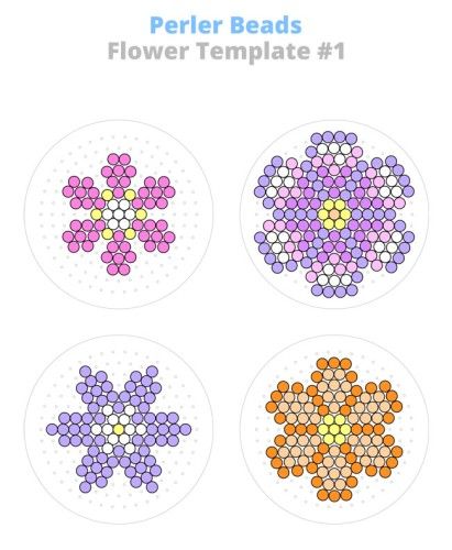 Perler Bead Bouquet, Flower Melty Beads, Small Flower Perler Bead Patterns, Perler Beads Ideas Flowers, Hama Beads Patterns Flower, Hama Beads Flower Pattern, Perler Beads Flower Pattern, Hama Bead Flowers, Peeler Bead Flower