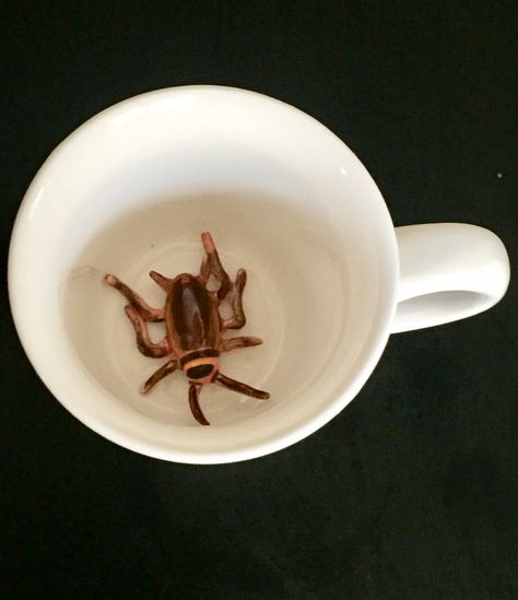 Cockroach in a mug - Surprise animal mugs, Cockroach coffee mug, halloween gift ideas, birthday gifts Animal Inside Mug, Cup With Animal Inside, Kid Drinks, Animal Mugs, Drink Milk, Halloween Gifts, Coffee Mugs, Arts And Crafts, Coffee