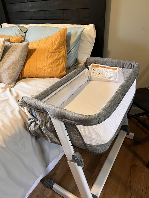 Simmons Kids Deluxe Bedside Bassinet | by The Bed Bassinet Features Breathable Mesh Sides for Airflow, Wheels & Adjustable Height, Grey Tweed Bedside Bassinet, Bed Bassinet, Best Amazon Products, Grey Tweed, Amazon Products, Best Amazon, Bassinet, Mesh, Bed