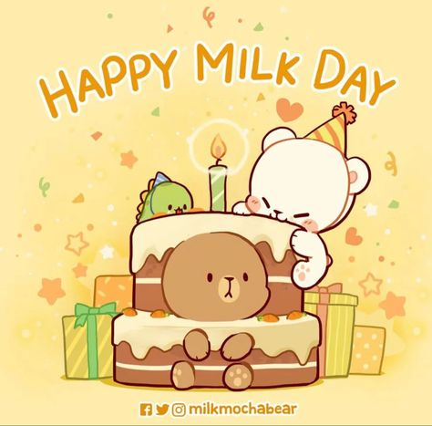 Milk Mocha Bear, Milk And Mocha, Happy Birthday Bear, Milk Mocha, Mocha Bear, Drawings For Boyfriend, Cute Happy Birthday, Milk & Mocha, Cute Bear Drawings