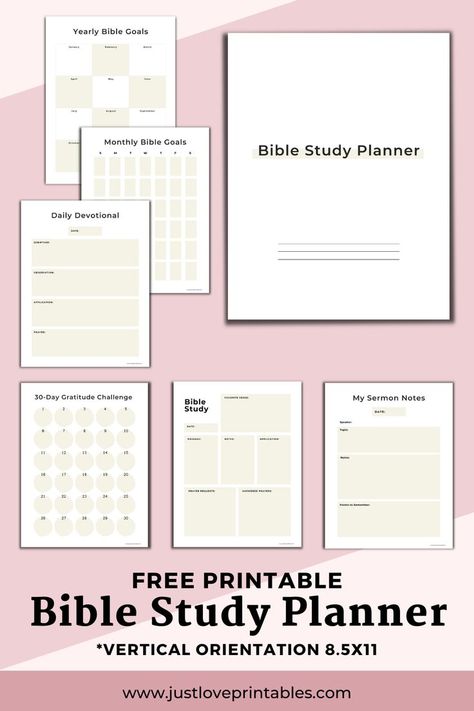 Bible Study Planner Printables Free, Daily Devotional Journal Template, Faith Planner Free Printable, Bible Study Binder Free Printables, Bible Planner Printables, Bible Study Template Ipad, Bible Study Planner Template, Bible Planner Ideas, Bible Study Notebook Printables