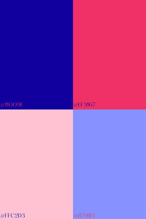 pink and blue color palette Pink And Blue Color Palette Bright, Hot Pink And Blue Color Palette, Navy Blue Hot Pink Color Palettes, Red And Blue Color Combination, Color Palette With Hot Pink, Hot Pink Color Palette Colour Schemes, Pink Red Blue Color Palette, Bright Pink Colour Palette, Royal Blue Color Palette Colour Schemes