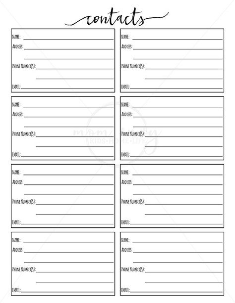 Free Family Binder Printables. Download free family binder printables to help get you get organized. Free planner printables for Moms. Over 30+ free printable pages. Printable Address Book Pages Free, Address Book Template Free Printables, Free Printable Contact List, Family Binder Free Printables Templates, Address Book Printable Free, Contact List Printable Free, Family Binder Free Printables, Printable Contact List, Family Binder Printables