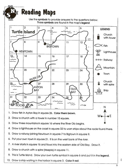 Worksheet  Map Skills Worksheets 2nd Grade Comprehension Worksheet Chapter Notes, Reading Practice Worksheets, Reading Skills Worksheets, Social Studies Maps, Teaching Maps, Map Skills Worksheets, Geography Notes, Fun Worksheet, Third Grade Social Studies