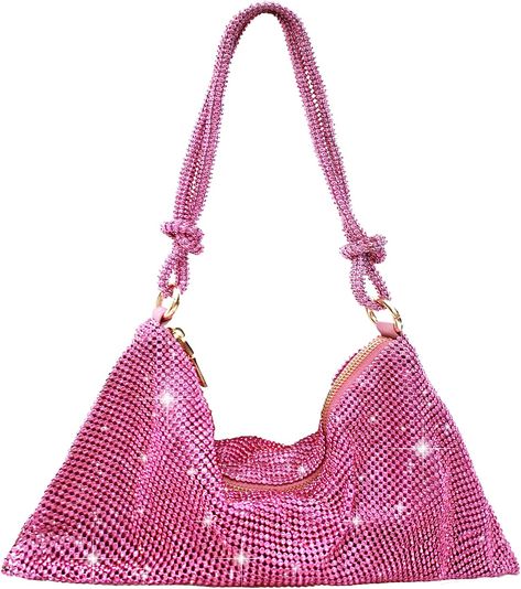 Silver Handbags, Glitter Handbag, Sparkly Purse, Rhinestone Purse, Formal Bag, Formal Clutch, Utility Tote Bag, Rhinestone Handbags, Glitter Rosa