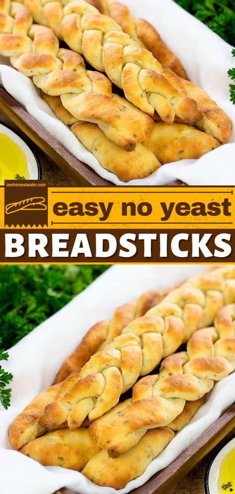 No Yeast Breadsticks, Homemade Bread Ideas, Yeast Breadsticks, Vegan Breadsticks, Gluten Free Breadsticks, Garlic Breadsticks Recipe, Easy Garlic Bread Recipe, Fast Bread, Homemade Breadsticks