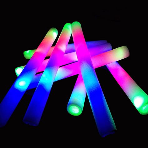 Foam Glow Sticks, Glow Stick Party, Romantic Colors Palette, Led Light Stick, Glow In The Dark Party, Glow Party Supplies, Dark Party, Christmas Birthday Party, Halloween Party Favors