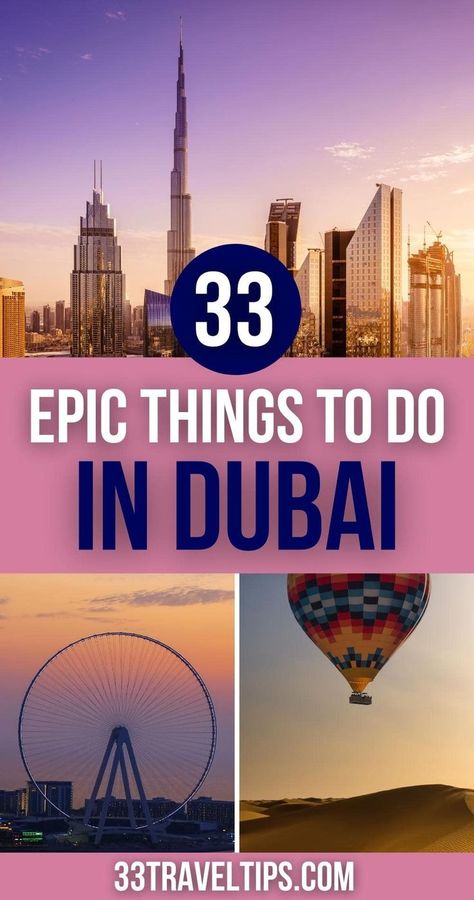 Things to Do in Dubai Dubai Things To Do, Dubai Trip, Dubai Travel Guide, Dubai Attractions, Things To Do In Dubai, City Dubai, Dubai Holidays, Dubai Vacation, Travel Globe