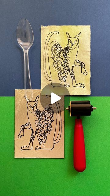 Viola Wang | Author Illustrator Printmaker on Instagram: "🎉kitchen lithography in 5 easy steps- Day 32 of #the100dayschallenge - Printmaking Fun🎉 As many people have asked about the process of Kitchen lithography. I thought I would make a little video from the beginning to the end in a few steps. Steps: Step 1: Prepare your plate by wrapping a sheet of foil around a card. Step 2: Draw with a crayon. Step 3: Process the plate with cola. Step 4: Ink up. Step 5: Print with a spoon. Materials: 1 Kitchen Foil, Lithography Prints, Aluminum Foil Art, High School Art Lessons, Aluminium Foil, Foil Art, Gelli Plate, High School Art, Lithography