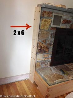 Fireplace Remodel Diy, Brick Fireplace Remodel, Reface Fireplace, Diy Fireplace Mantle, Wood Fireplace Surrounds, Fireplace Vent, Stone Fireplace Makeover, Budget Decorating Ideas, Diy Fireplace Makeover