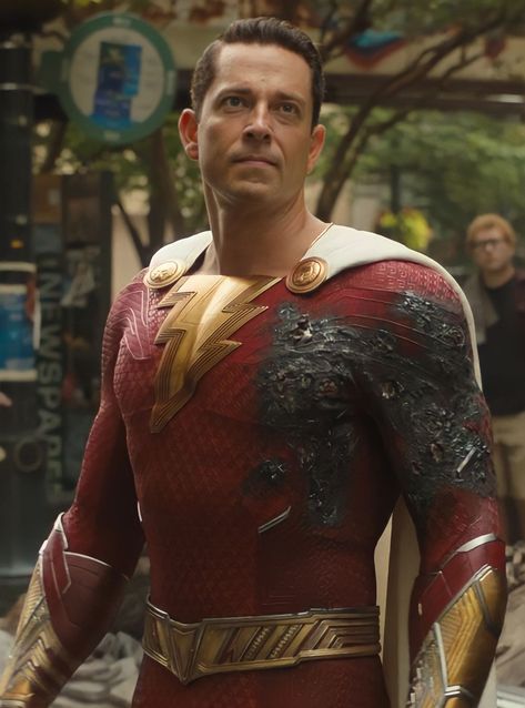 Zachary Levi, Shazam Costume, Justice League Art, Shazam Fury Of The Gods, Fury Of The Gods, Shazam Movie, League Art, Captain Marvel Shazam, Black Adam