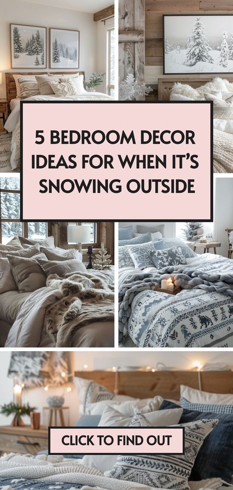 ⛄ Refresh your space with cozy apartment aesthetic ideas and winter bedroom inspiration. Our article features 5 bedroom décor ideas tailored for snowy days. Dive in now for a cozy makeover! Winter Bedroom Ideas, Bedroom Color Scheme Ideas, Cozy Apartment Aesthetic, Winter Bedroom Decor, January Decor, Snowing Outside, Soothing Bedroom, Bedroom Ideas Cozy, Ski Room