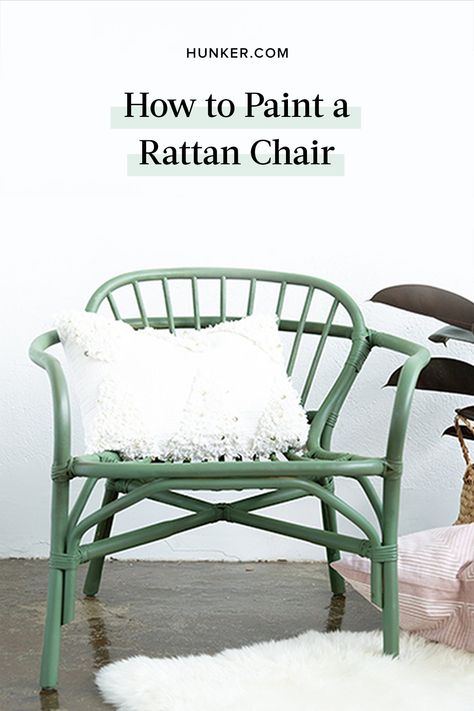 Bamboo Chair Makeover, Rattan Furniture Makeover, Bamboo Furniture Makeover, Upcycle Chair, Chair Rattan, Love Seats, Painted Bamboo, Cane Furniture, Bamboo Chair