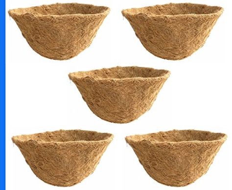 16 Hand Formed Hanging Basket Coco Fiber Liner C4195 with Water Retainer Pack of 5 Liners *** For more information, visit image link. Planter Liners, Wall Hanging Basket, Basket Liners, Flower Pot Garden, Plant Covers, Plant Basket, Coconut Fiber, Hanging Basket, Garden Flower