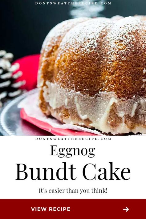 Egg Nog Bundt Cake Recipe, Christmas Bundt Cake Recipes, Eggnog Bundt Cake, Eggnog Cake Recipe, Christmas Party Finger Foods, Eggnog Glaze, Eggnog Dessert, Christmas Bundt Cake, Mother Thyme