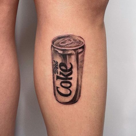 Diet Coke Tattoo, Coke Tattoo, Zero Tattoo, Magic Runes, White Ink Tattoo, Dr Pepper Can, Sweet Tattoos, Gothic Tattoo, Spine Tattoos