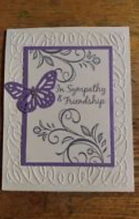 Handmade Sympathy Card, Stampin Up Sympathy Cards, Falling Flowers, Stampin Up Birthday Cards, Sympathy Cards Handmade, Flowers Butterfly, Card Making Supplies, Gift Tag Cards, Embossed Cards