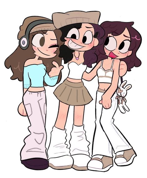 Trio Base Pose Reference, 3 Bff Drawings, Bff Animation, Cartoon Art Base, Three Best Friends Drawing, 2 Best Friends Drawing, 3 People Drawing, 3 Person Drawing Base, Bff Cartoon