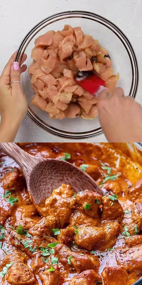 #food Easy Butter Chicken, Butter Chicken Recipe Indian, Butter Chicken Recipe Easy, Masakan Malaysia, Dinner Mexican, Chicken Recipe Easy, Curry Recipes Indian, Low Carb Chicken Recipes, Buns Recipe