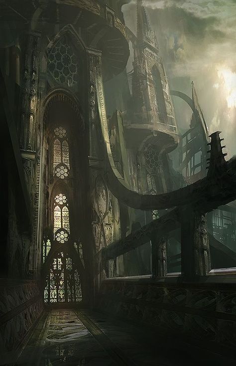 Fantasy Castle Interior Futurisme Retro, Heroic Fantasy, 다크 판타지, Goth Art, Fantasy Setting, Fantasy Places, Gothic Architecture, Arte Fantasy, 판타지 아트