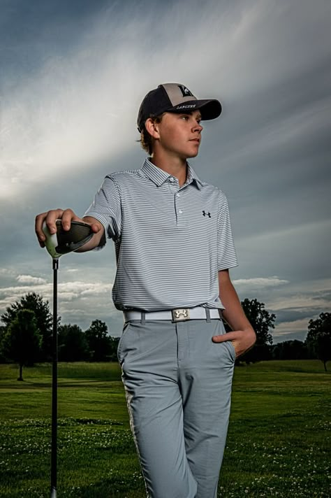 Senior Golf — Alison Creasy Photography - Blog Golf Senior Pictures, Senior Photos Boys, Unique Senior Pictures, Golf Pictures, Boys Golf, Senior Boy Poses, Male Senior Pictures, Senior Pictures Sports, Senior Pictures Boys