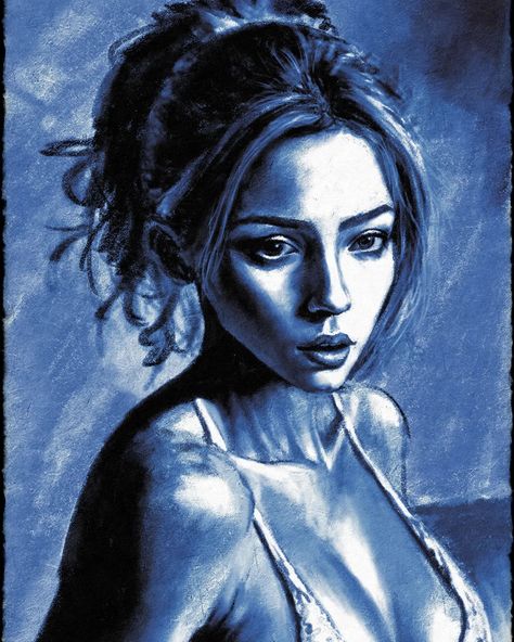 Quick sketch of the day - monochromatic drawing #drawing #sketching #portraitpainting Monochromatic Drawing, Face Art Painting, Monochromatic Art, Drawing Sketching, Drawing Drawing, March 3, Quick Sketch, Art Drawings Sketches, Face Art