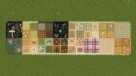 Minecraft Cottagecore Texture Pack, Minecraft Rug Designs, Carpet Minecraft, Minecraft Carpet Design, Minecraft Pack, Minecraft Fabric, Minecraft Sheep, Minecraft Texture Pack, Cottagecore Minecraft