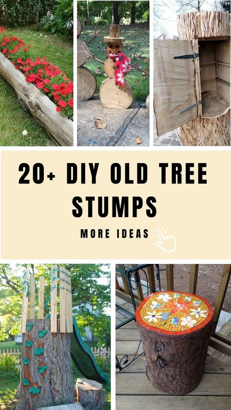 24 Brilliant DIY Recycled Garden Planters Decorating Stumps In Yard, Repurpose Tree Stump Ideas, Decorated Tree Stumps, Old Stump Ideas, Ideas For Stumps In Yard, What To Do With A Tree Stump Ideas, Decorating Tree Stumps In Yard, How To Decorate A Tree Stump, Ideas For Tree Stumps