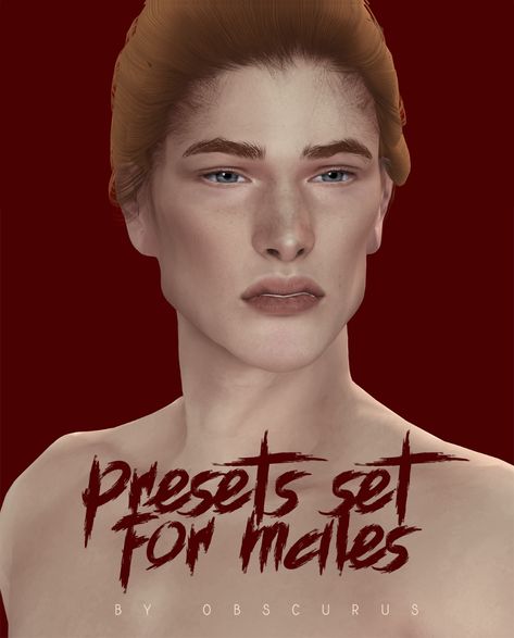 presets set for your male sims | obscurus-sims on Patreon Male Sims, Sims 4 Cc Eyes, The Sims 4 Skin, Sims 4 Anime, Sims 4 Cc Makeup, Sims 4 Body Mods, Sims 4 Cc Skin, Sims 4 Mm Cc, Sims 4 Characters