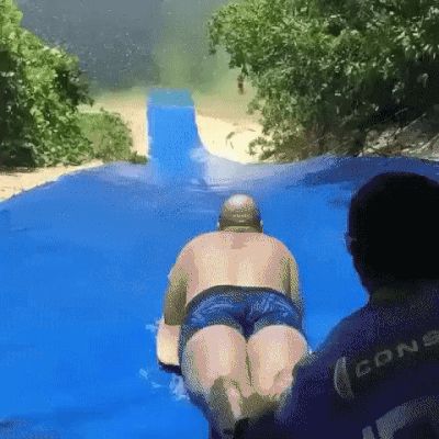 Insane People, Fails Videos, Epic Fails Funny, Gif Animation, Kids Discover, Water Slide, Funny Video Memes, Water Slides, The Hill