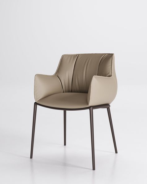 Rhonda Dining Chair - Italian Luxury Interiors Minotti Dining Chair, Dining Room Chairs With Arms, Luxury Dining Chairs, Fabric Dining Chair, Luxury Dining Chair, Comfortable Dining Chairs, Cattelan Italia, Interior Design Dining Room, Leather Dining Chair