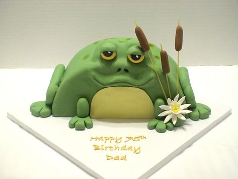 Margaritas, Natal, Toad Cake, Frog Things, Half Birthday Cakes, Circle Cake, Frog Cake, Whole Cake, Cake With Fondant