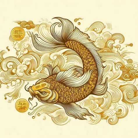 Gold Koi Fish, Koi Fish For Sale, Common Goldfish, Gold Koi, Golden Fish, Koi Fish Pond, Fish For Sale, Japanese Koi, Wealth And Prosperity