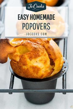 Pop Overs Recipe Muffin Tin, Popovers Recipes Easy, Easy Popover Recipe, Popovers Recipes, Pop Overs, Easy Popovers, Popover Recipe, Yorkshire Pudding Recipes, Jo Cooks