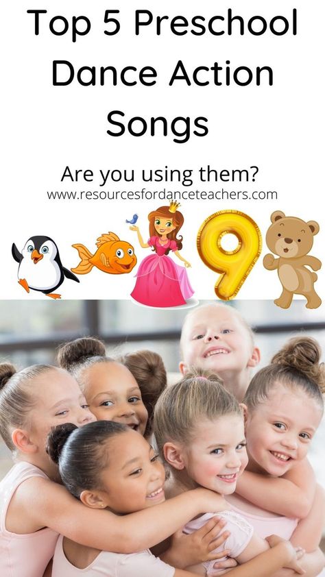 Preschool Concert Songs, Preschool Dance Songs, Preschool Ballet Lesson Plans, Preschool Tap Dance, Mommy And Me Dance Class Ideas, Preschool Dance Class Ideas, Ballet Notes, Dance Class Games, Dance Formations