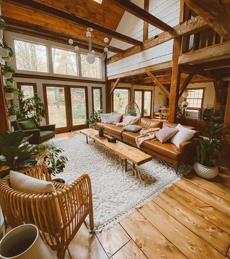 Cottage Core House Interior Bedroom, Log Cabin Interior Design Living Room, Farmerhouse Living Room, House In The Woods Aesthetic Interior, Aesthetic Cabin Interiors, Norwegian Design Interiors, Log Cabin Aesthetic Living Room, Woodsy Home Interior, French Countryside Home Interior