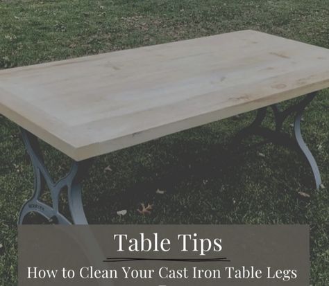 How to Clean Cast Iron Table Legs Clean Cast Iron, Clean Outdoor Furniture, Cast Iron Table Legs, Cast Iron Table Base, Cast Iron Table, Industrial Casters, Iron Table Legs, Cast Iron Legs, Cast Iron Cleaning