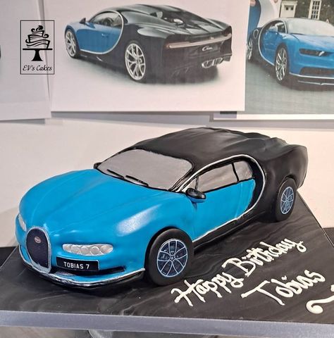 Sculpted Bugatti car cake Bugatti Cake, Melon Cake, Hot Wheels Party, Bugatti Cars, Car Cake, Bugatti Chiron, 11th Birthday, Cake Designs Birthday, Birthday Cake Kids