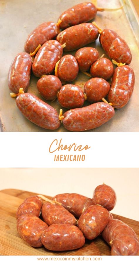 How to make Chorizo Mexicano │Chorizo Mexicano can be cooked in a red salsa, mixed in with scrambled eggs, fried with cubed potatoes, cooked for tacos, added to Tinga Poblana, etc... it will spice up your plate. Enjoy the recipe. Now your chorizo is ready!! Cook, refrigerate, smoke or use your food saver if you plan to freeze it. #mexicanrecipes #homecook #foodrecipes #mexicoinmykitchen How To Make Chorizo, Chorizo Recipe, Eggs Fried, Bbq Appetizers, Mexican Chorizo, Chorizo Recipes, Red Salsa, Quirky Cooking, Cubed Potatoes