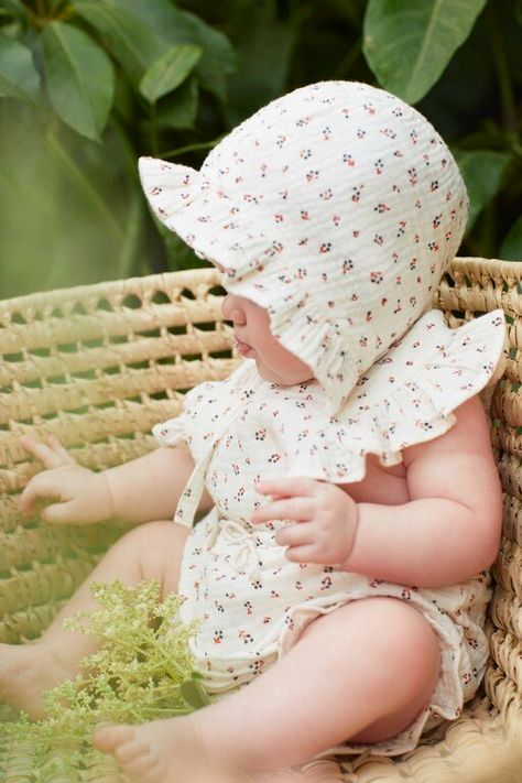 Bloomer, Baby Bonnet, Organic Cotton Baby, Liberty Print, Floral Baby, Baby Photoshoot, Summer Baby, Cotton Baby, Organic Baby