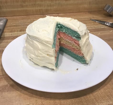 Trans Cake Ideas, Coming Out Cake, Trans Cake, Cursed Cakes, Crochet Bee, Caking It Up, Dessert Bread, Food Videos Cooking, Baby First Birthday