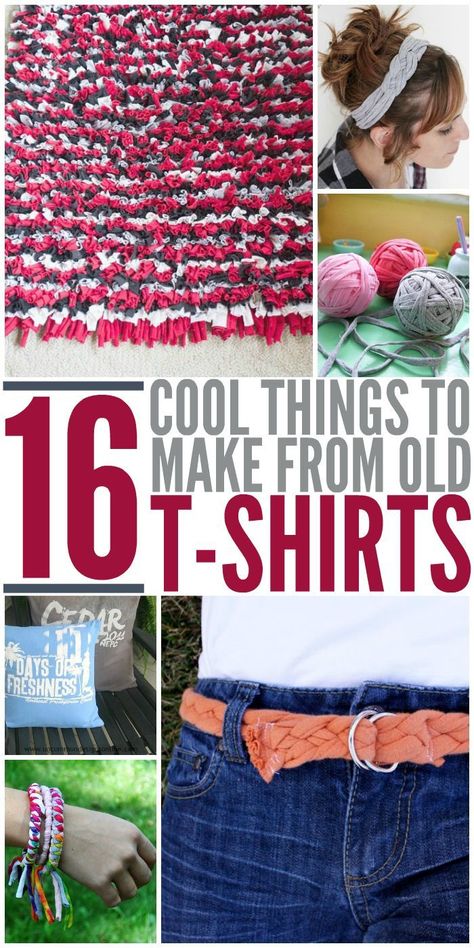 Awesome DIY t shirt projects that are most no sew! Those are my kind of upcycle crafts!! T Shirt Projects, Gamle T Shirts, Tee Shirt Crafts, Upcycle Crafts, Gold Man, Diy Clothes Refashion, Diy T Shirt, Upcycle Shirt, Diy Upcycling