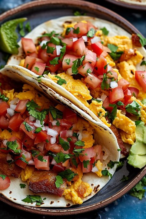 Start your day with a burst of energy and taste with our Gluten-Free Whole Health Flexi-Plan Breakfast Tacos! These tacos are a perfect balance of nutritious and mouth-watering ingredients, ensuring a breakfast that's both delightful and aligns with your health goals. Packed with protein-rich eggs, heart-healthy avocado, and our special gluten-free tortillas, this dish is designed to cater to your well-being without compromising on taste. Egg Tacos Breakfast, Tortilla Breakfast Ideas, Heart Healthy Recipes Breakfast, Egg Breakfast Tacos, Avocado Tacos, Breakfast Tacos Recipe, Healthy High Protein Breakfast, Gluten Free Tacos, Healthy Avocado