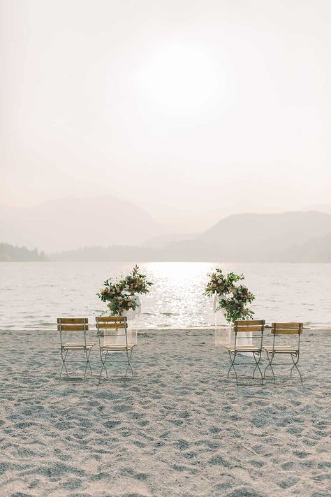 Radiant Mammoth Lakes Microwedding Inspiration Small Beach Weddings, Simple Beach Wedding, Casual Beach Wedding, Mountain Vibes, Dream Beach Wedding, Boda Mexicana, Ethereal Wedding, Beach Wedding Inspiration, Mammoth Lakes