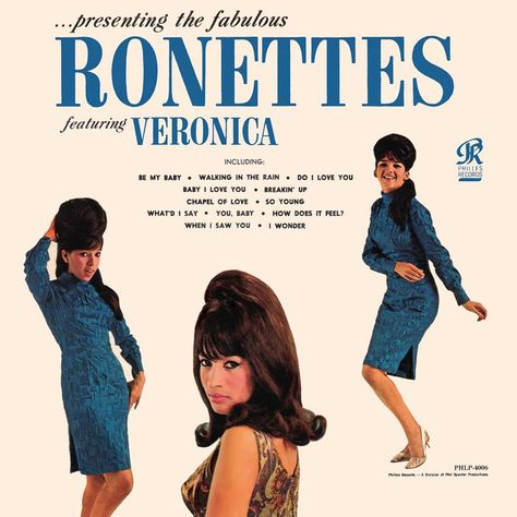 The Ronettes, "...Presenting The Fabulous Ronettes Featuring Veronica" (1964) Chapel Of Love, Ronnie Spector, The Ronettes, Drum Sheet Music, Baby Walking, Great Albums, Walking In The Rain, I Love You Baby, Love You Baby