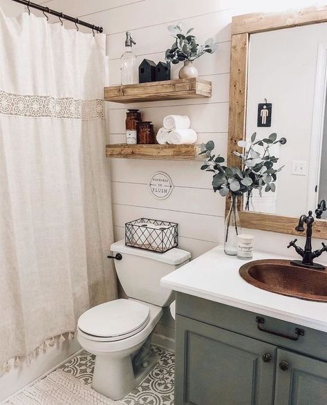 تصميم دورة مياه, Gorgeous Farmhouse, Bad Inspiration, Rustic Bathroom Decor, Rustic Bathrooms, Upstairs Bathrooms, Bathroom Redo, Farmhouse Bathroom Decor, Rustic Bathroom