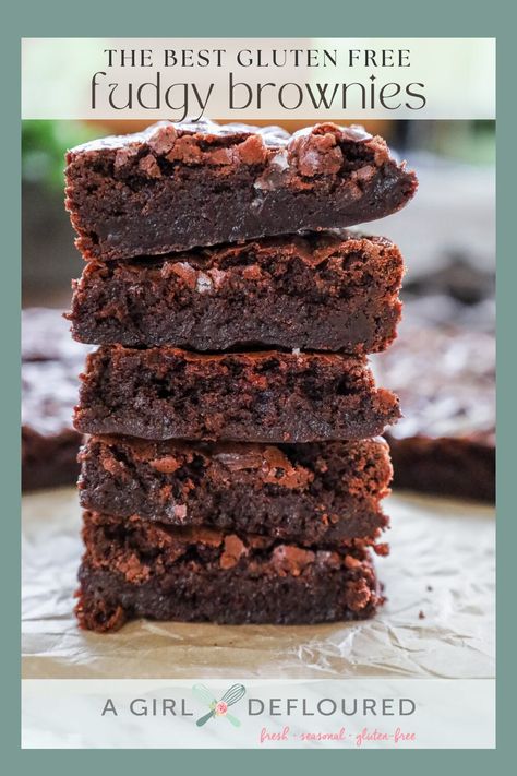 Kyra's Bake Shop's Gluten-Free Brownies Gluten Free Brownies From Scratch, Gf Brownie Recipe, Gluten Free Brownie Recipe, Gf Brownies, Gluten Free Chocolate Brownies, Gluten Free Brownie, Gluten Free Brownies Recipe, Gluten Free Chocolate Recipes, Brownies From Scratch