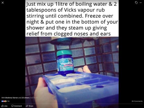 Vicks Rub, Vicks Vapor Rub, 1000 Lifehacks, Vicks Vapor, Sick Remedies, Vapor Rub, Dollar Store Hacks, Vicks Vaporub, Cold Remedies