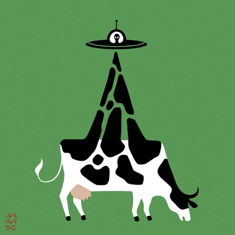 Persei - Ufo on Behance Vector Illustration Design Graphics, Bizzare Art, Farm Animal Illustration, Good Illustration, Animal Cartoons, 동화 삽화, Soyut Sanat Tabloları, Fun Illustration, Arte Inspo