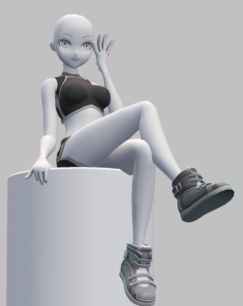 #anime #pose #animepose Anime Sitting Pose Reference, Anime Model Poses, Dynamic Anime Poses Reference, Easy Dynamic Poses, Dodging Pose Reference Drawing, Cute Dynamic Poses Reference, Dynamic Floating Pose, 3d Modeling Reference Pose, Female Walking Pose